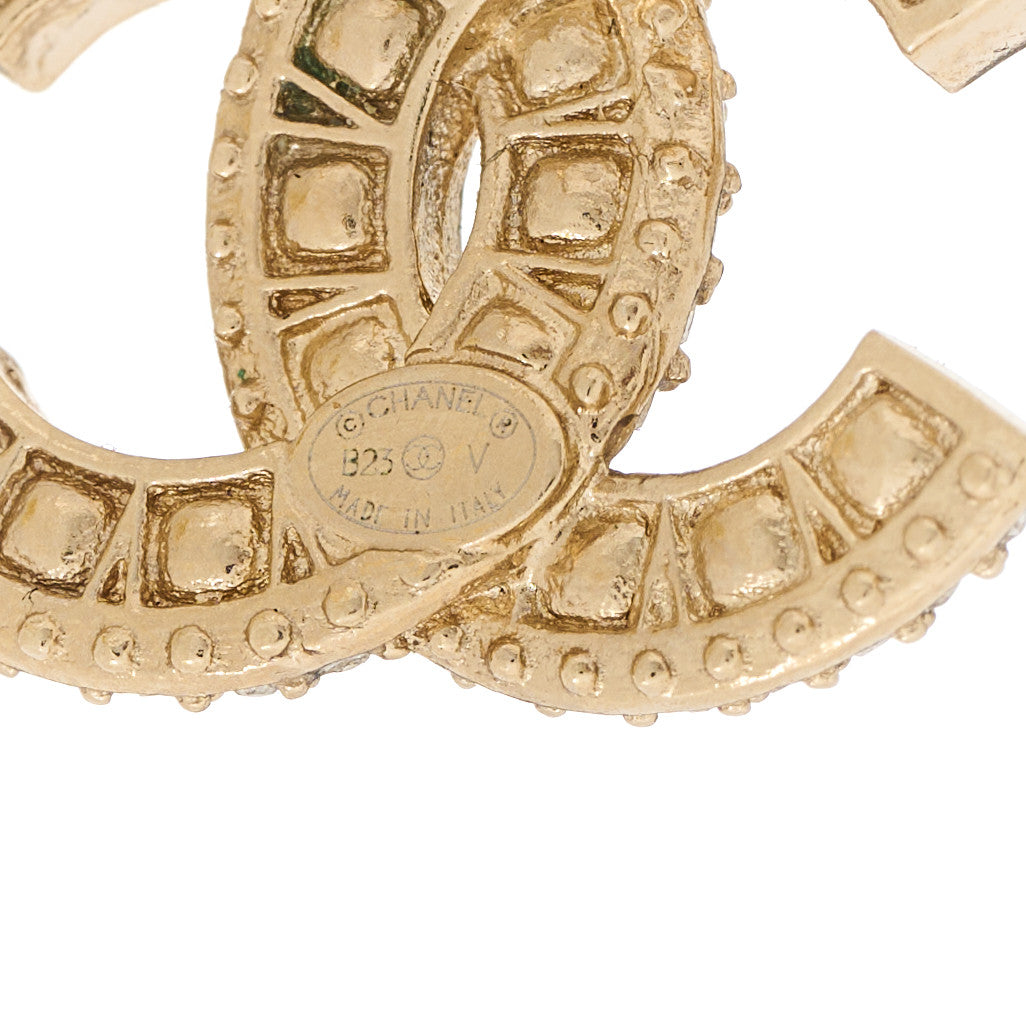 Crystal Timeless CC Earrings Gold