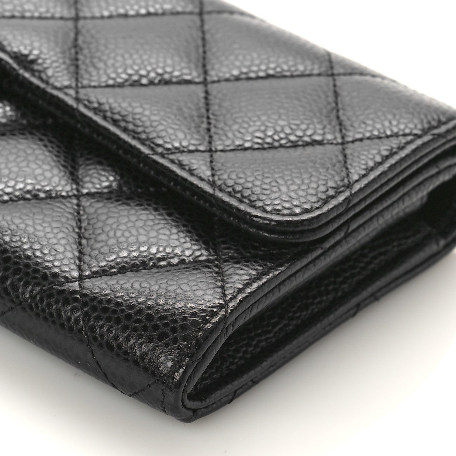 Chanel Caviar Quilted Long Flap Wallet Black 9 of 9