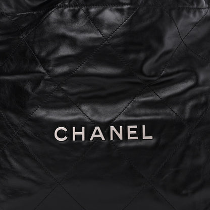 Chanel Shiny Calfskin Quilted Small Chanel 22 Black 9 of 11