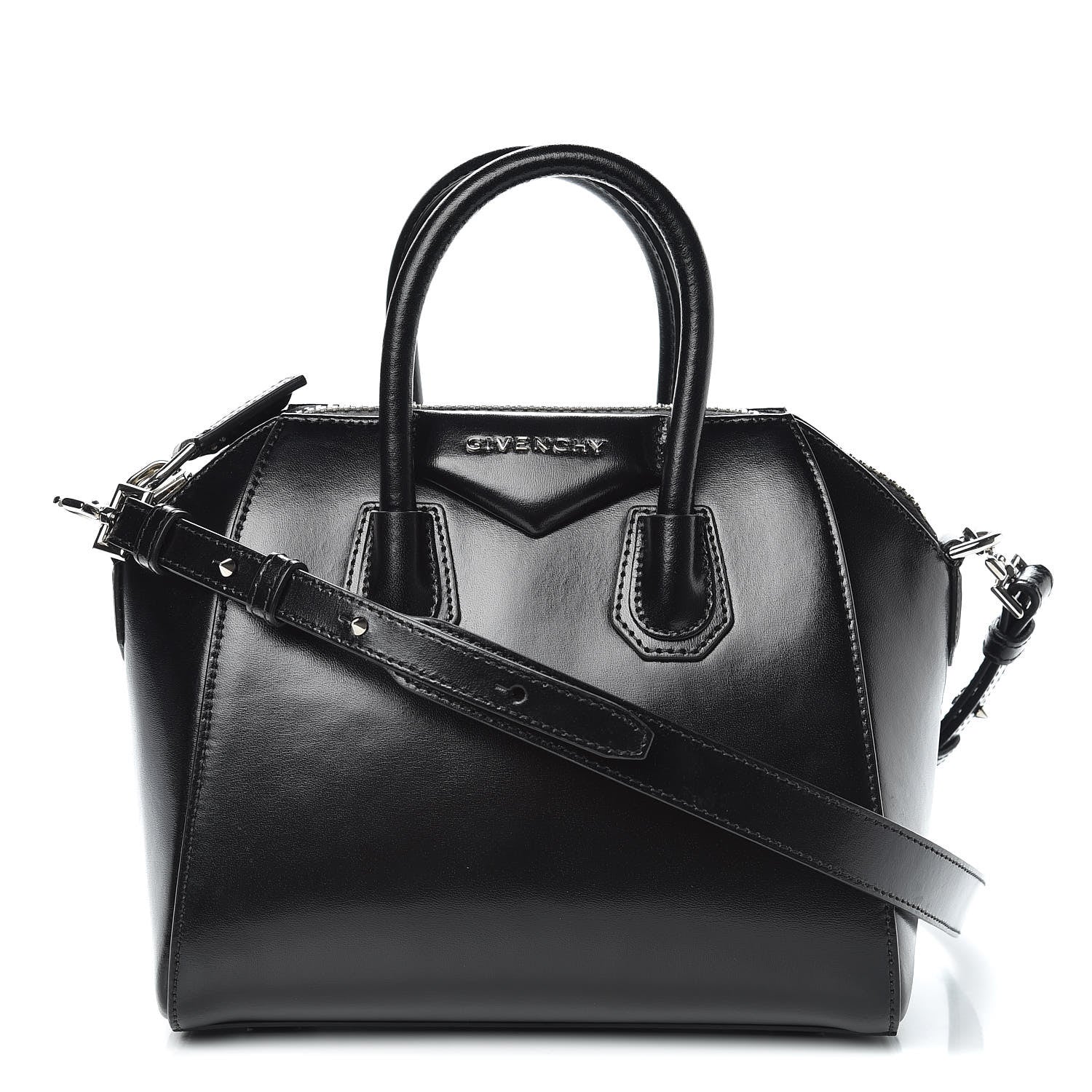 Givenchy Shiny Lord Calfskin Mini Antigona Black 1 of 10