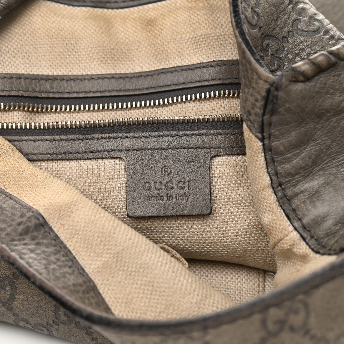 Guccissima Medium New Jackie Shoulder Bag Olive Green