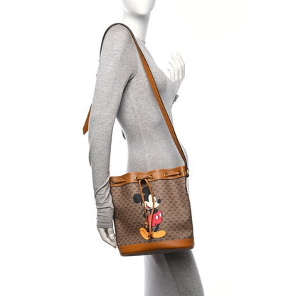 Gucci X DISNEY Mini Vintage GG Supreme Monogram Bucket Bag Beige Vintage Sun Oil 2 of 12