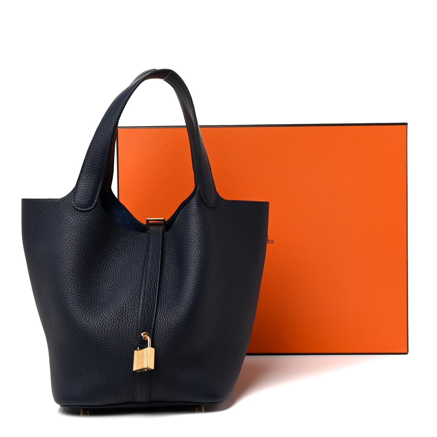Hermes Taurillon Clemence Picotin Lock 22 MM Bleu Nuit 17 of 18