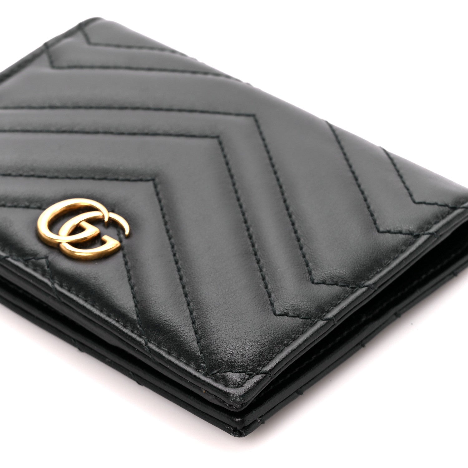 Gucci Calfskin Matelasse GG Marmont Passport Case Black 10 of 10