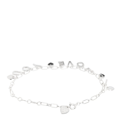 Tiffany Sterling Silver Enamel I Love You Charm Bracelet Blue 3 of 4