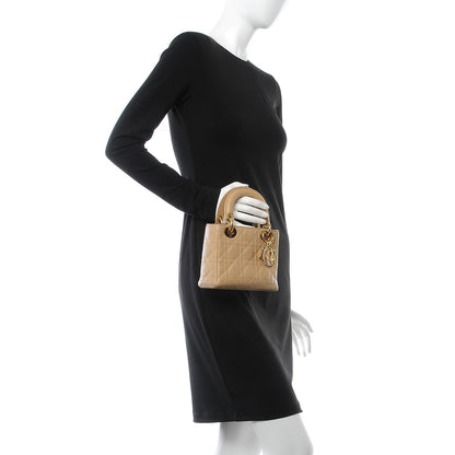 Christian Dior Lambskin Cannage Mini Lady Dior Beige 2 of 12