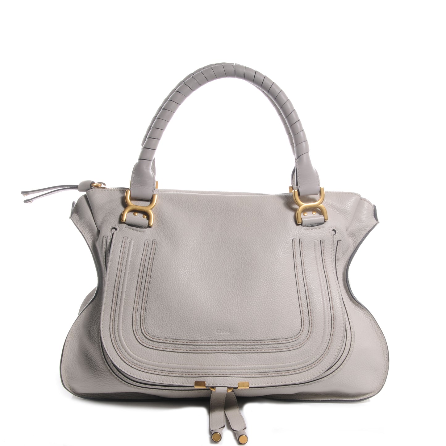 Calfskin Large Marcie Satchel Dove