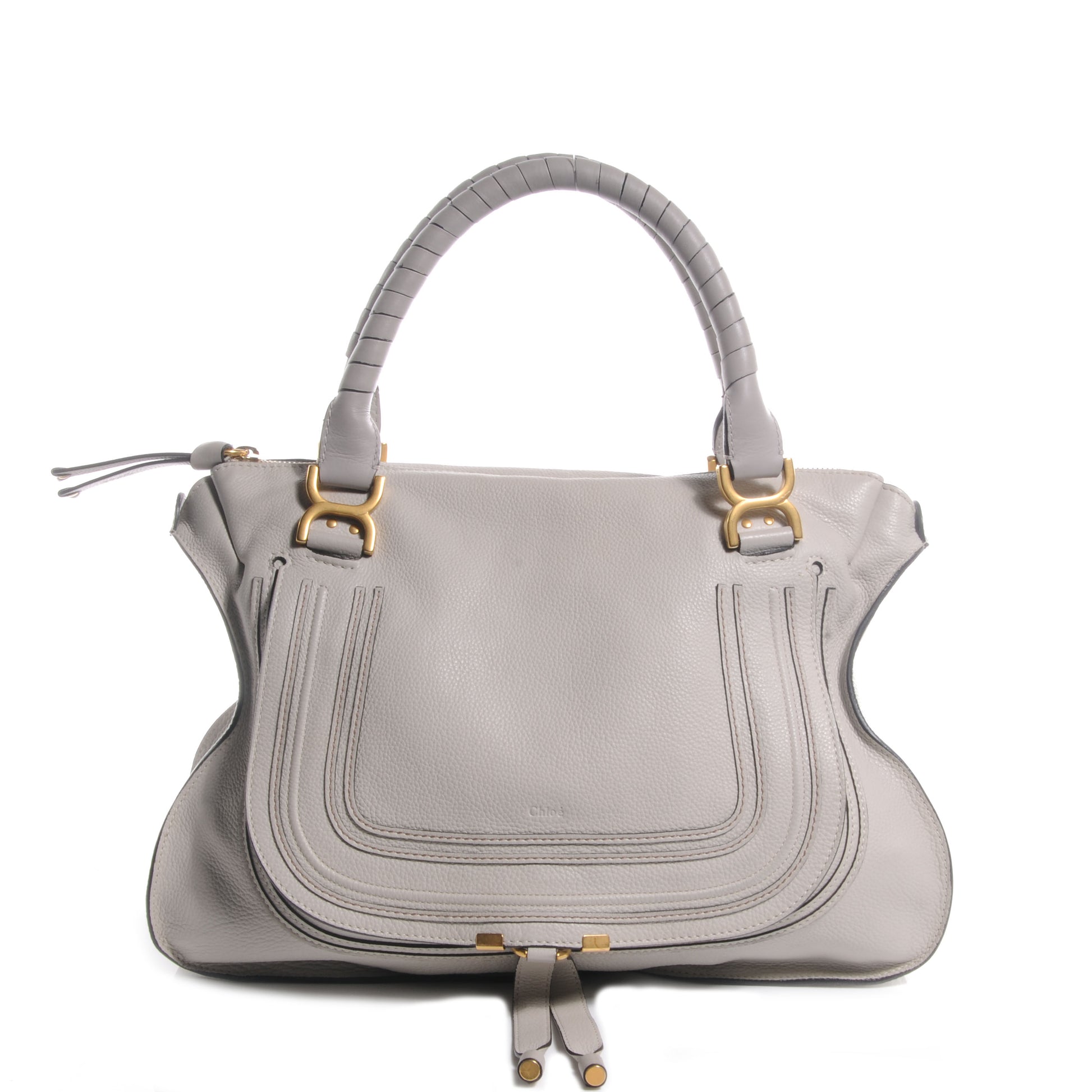 Chloe Calfskin Large Marcie Satchel Dove 1 of 9