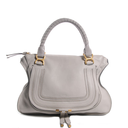 Chloe Calfskin Large Marcie Satchel Dove 1 of 9