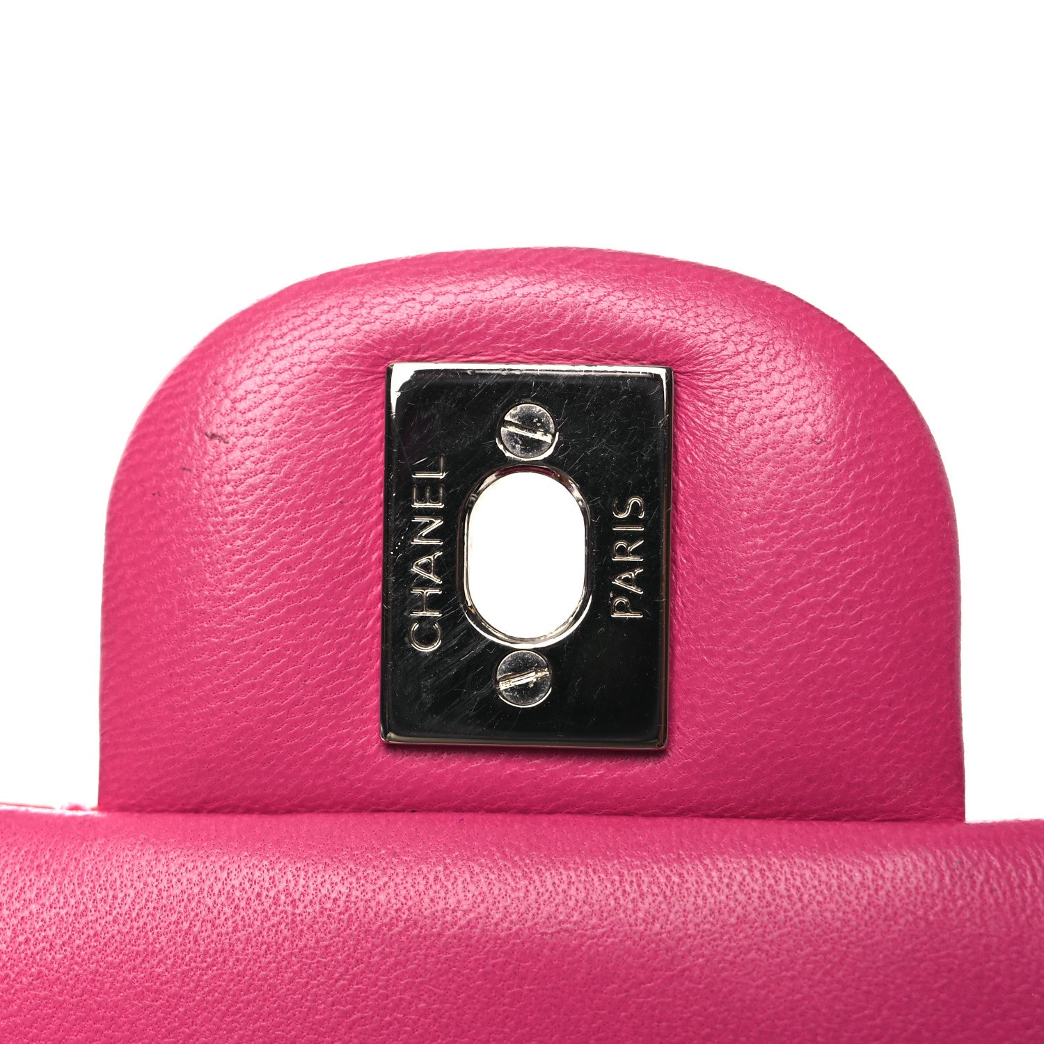 Chanel Patent Quilted Mini Square Flap Pink 11 of 11
