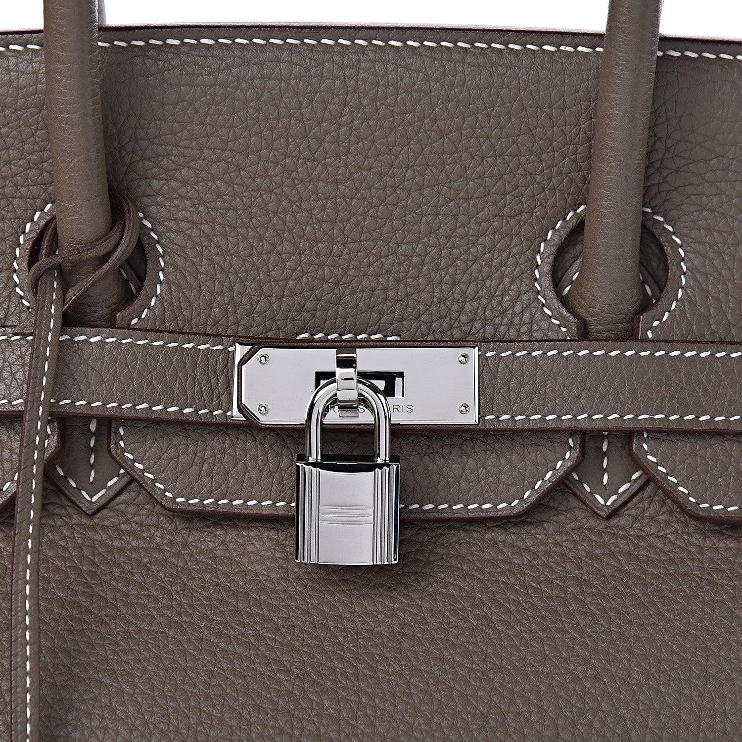 Hermes Taurillon Clemence Birkin 35 Etoupe 37 of 38