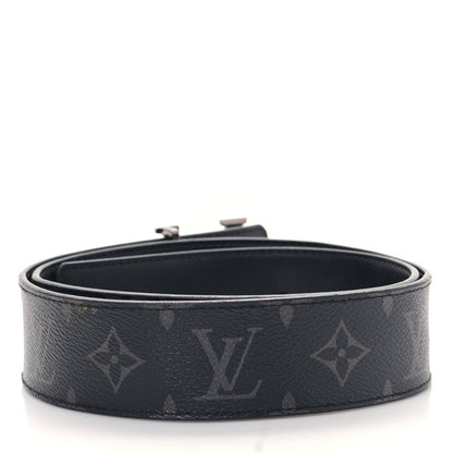 Louis Vuitton Monogram Eclipse Taigarama 40mm LV Initiales Reversible Belt 85 34 Black 2 of 5