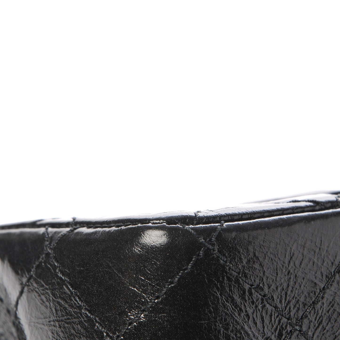 Glazed Calfskin Quilted 2.55 Reissue 226 Flap So Black