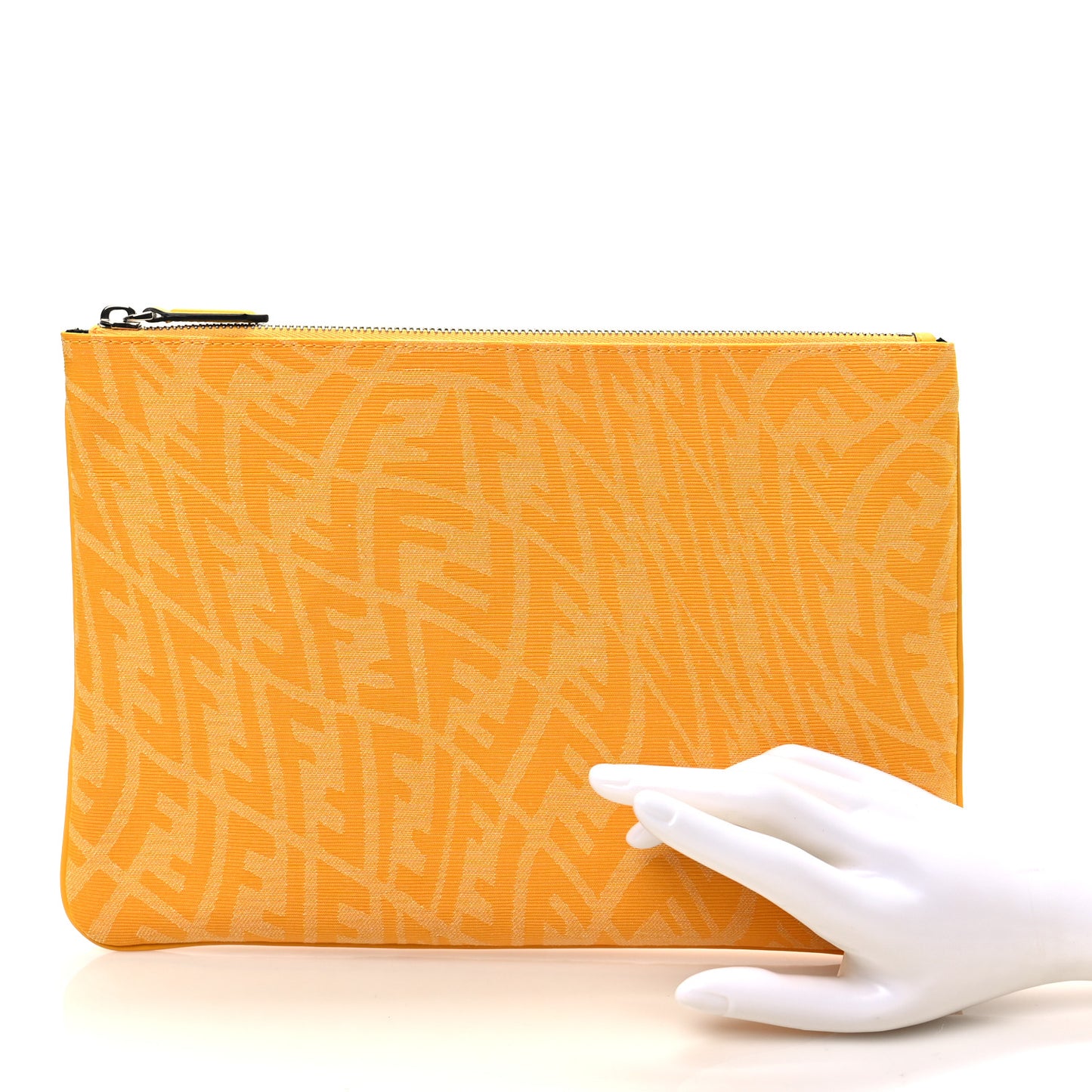 X SARAH COLEMAN Fabric Jacquard Vitello Grace Light FF Vertigo Medium Pouch Mimosa