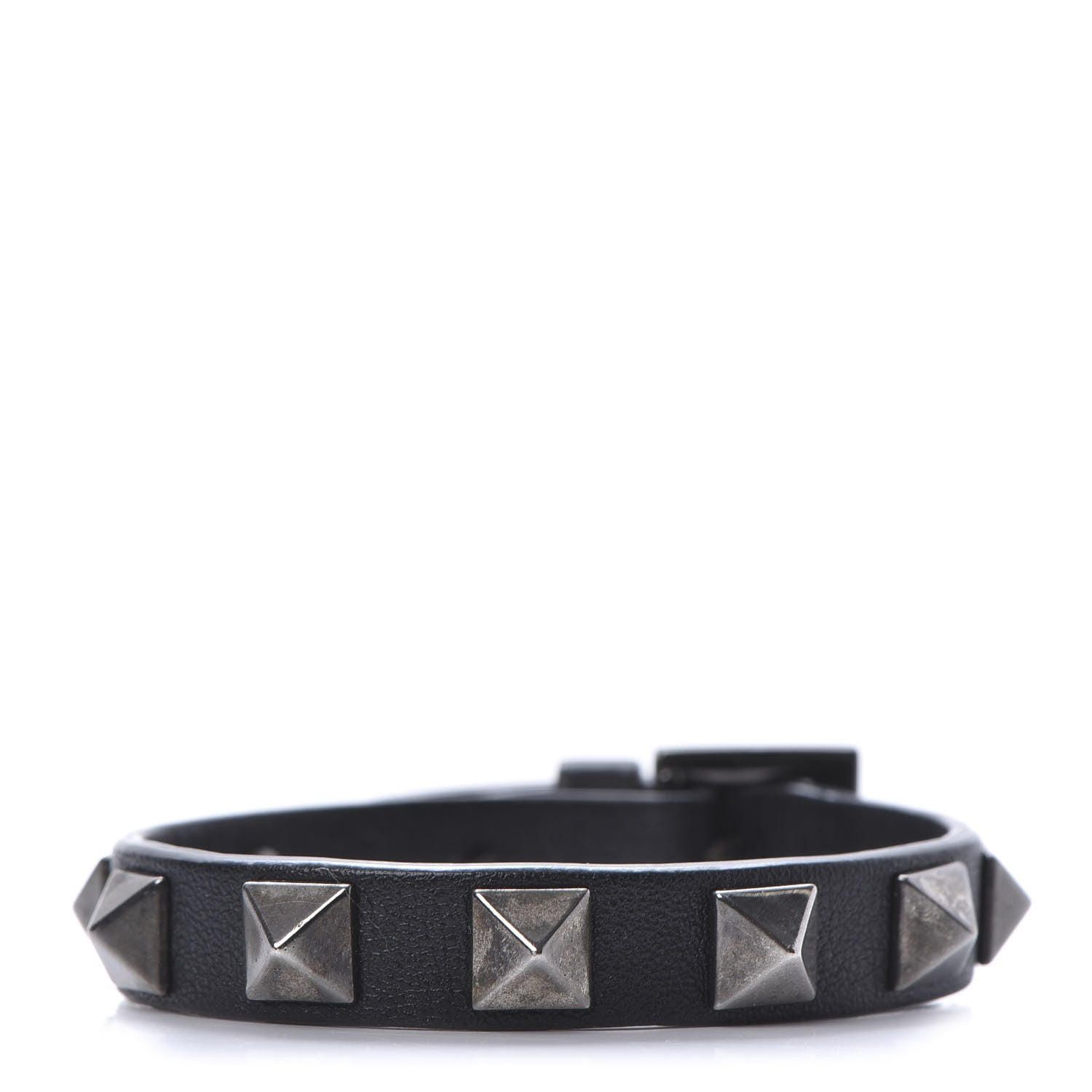 Valentino Garavani Vitello Rockstud Bracelet Black 1 of 3