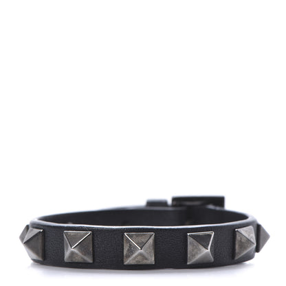 Valentino Garavani Vitello Rockstud Bracelet Black 1 of 3