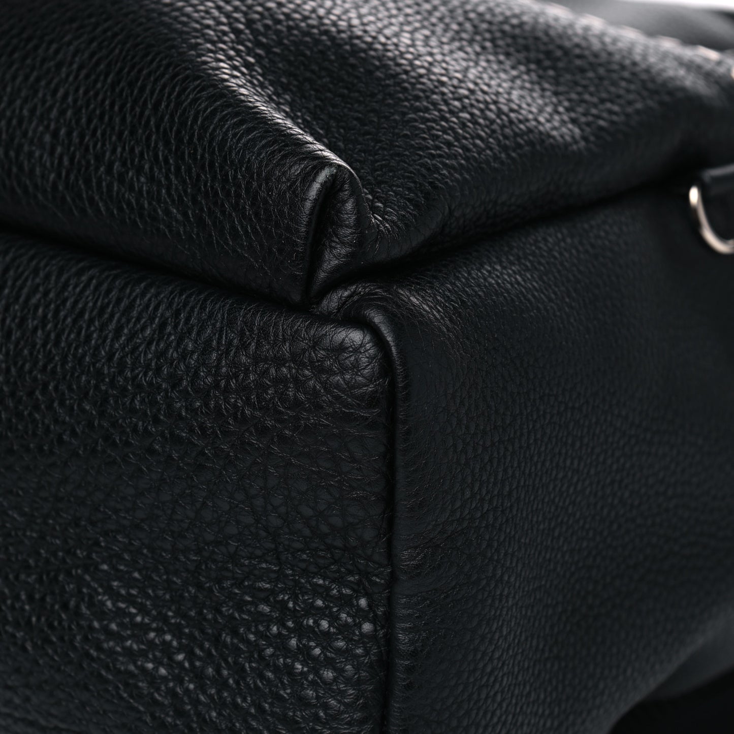 Cuoio Romano Selleria Monster Eyes Metal Stitch Backpack Black