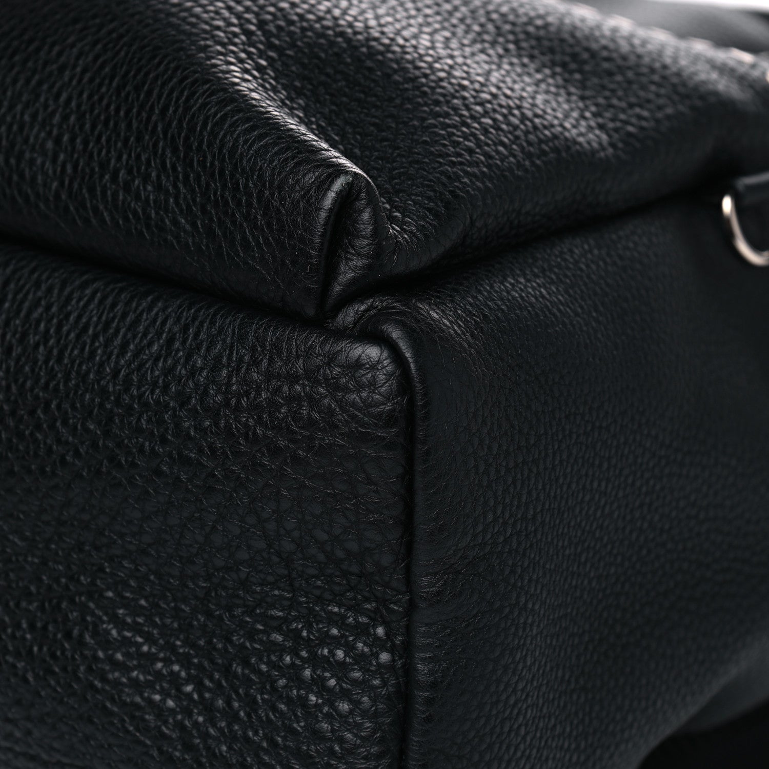 Fendi Cuoio Romano Selleria Monster Eyes Metal Stitch Backpack Black 6 of 8