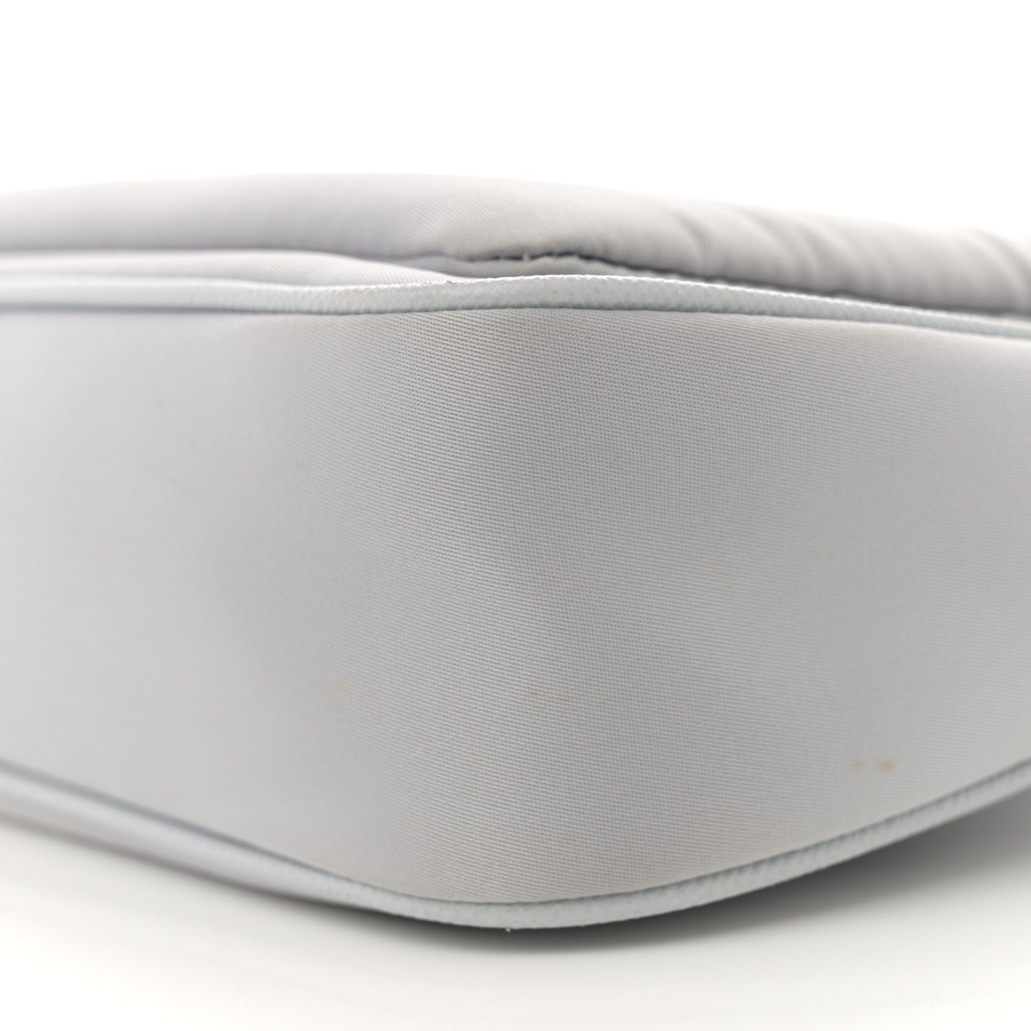 Re-Nylon Saffiano Double Pouch Shoulder Bag Fiordaliso