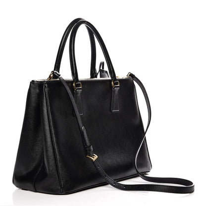 Prada Saffiano Medium Galleria Double Zip Tote Black 4 of 9