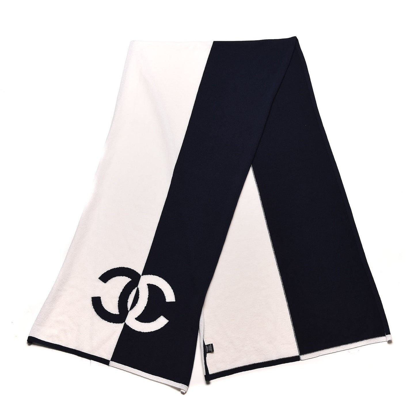 Cashmere CC Scarf Navy Ivory