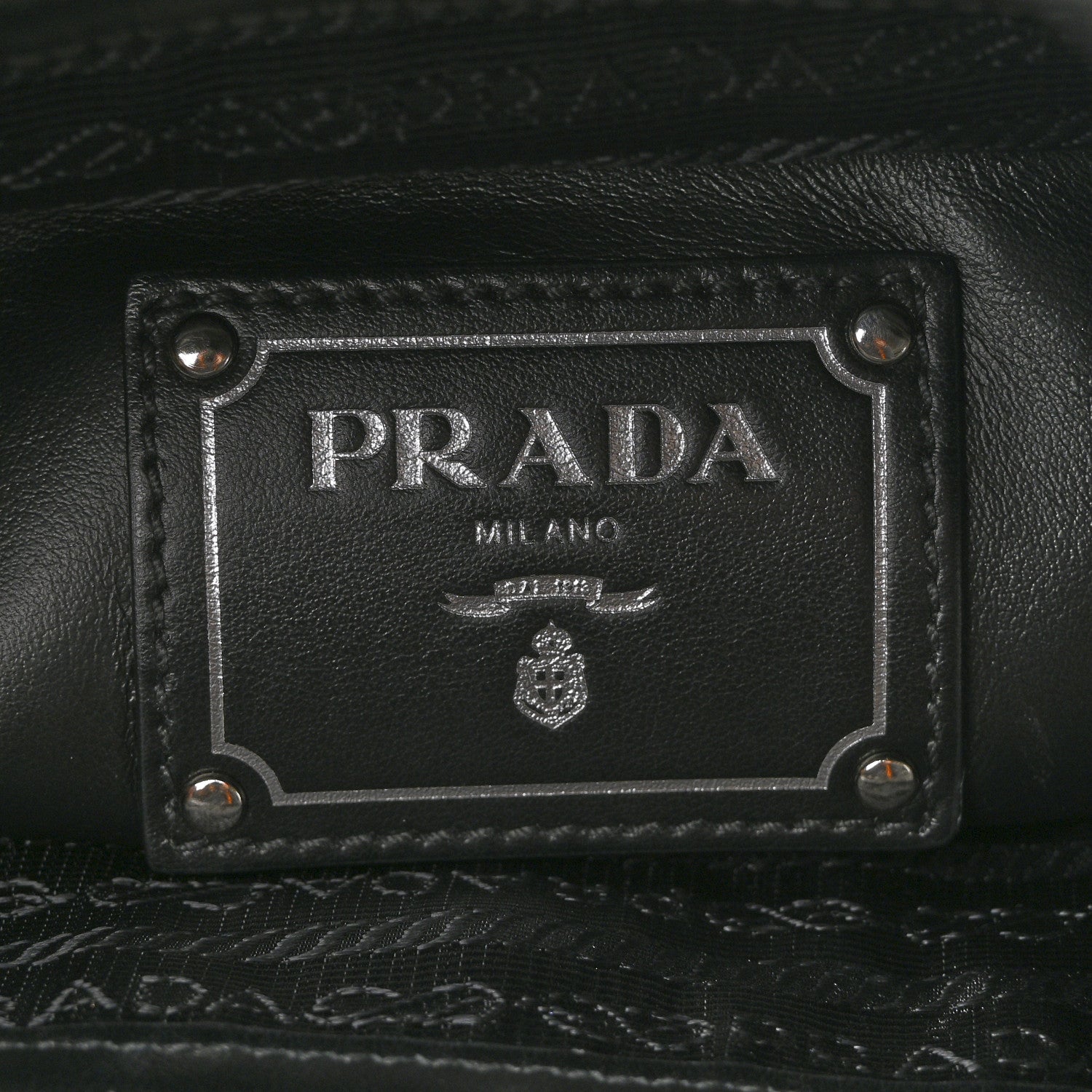 Prada Soft Calf Shopping Tote Black 6 of 14