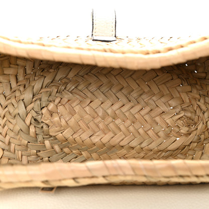 Chloe Raffia Calfskin Marcie Basket White 5 of 12