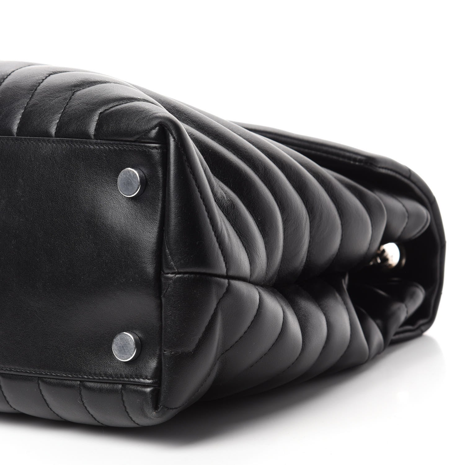 Saint Laurent Calfskin Y Quilted Monogram Large Loulou Chain Satchel Black 7 of 12