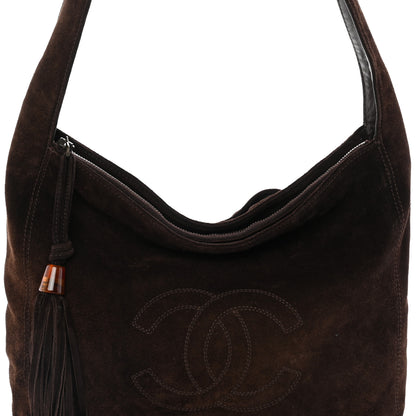 Chanel Suede CC Tassel Messenger Bag Brown 8 of 10