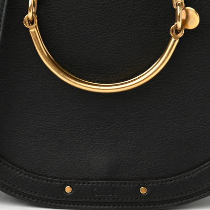 Chloe Calfskin Suede Medium Nile Bracelet Bag Black 8 of 10