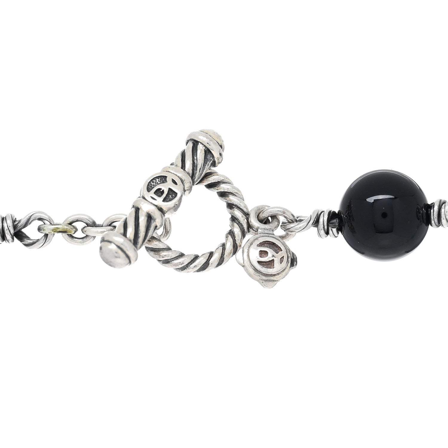 David Yurman Sterling Silver Black Onyx Hematite Bijoux Necklace 4 of 4