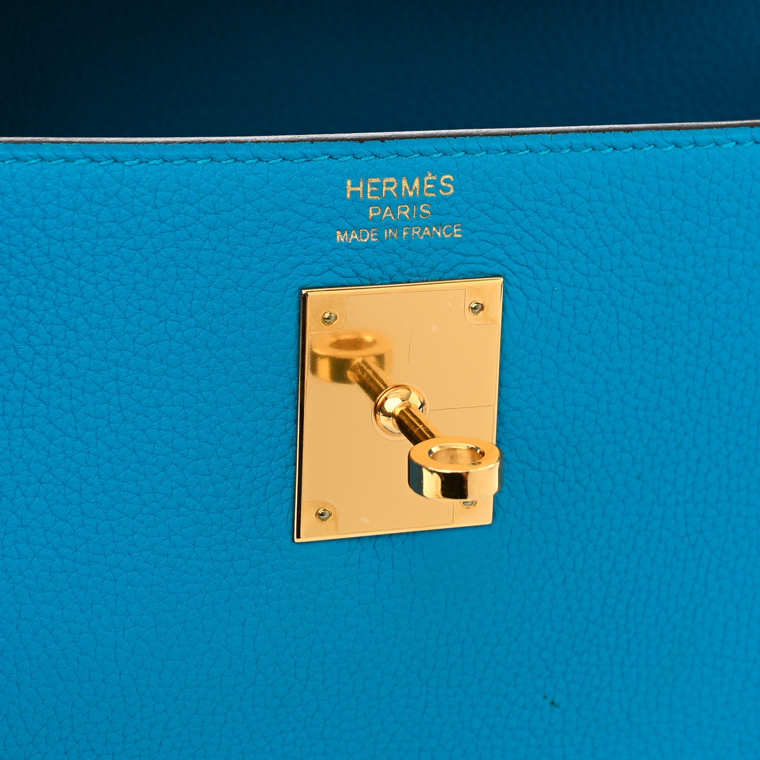 Hermes Togo Kelly Retourne 32 Bleu Zanzibar 6 of 11