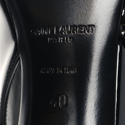 Saint Laurent Vernice Gloss Dune 110 Slingback Pumps 40 Black 8 of 11