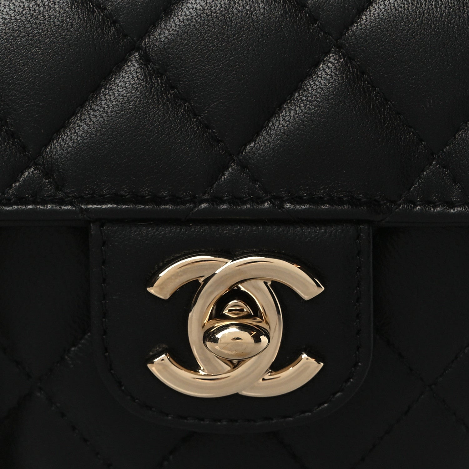 Chanel Lambskin Quilted CC In Love Heart Clutch With Chain Black 8 of 9