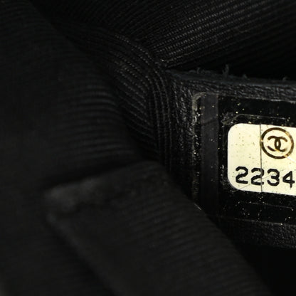 Chanel Calfskin Chevron Quilted New Medium Boy Flap Black 7 of 10