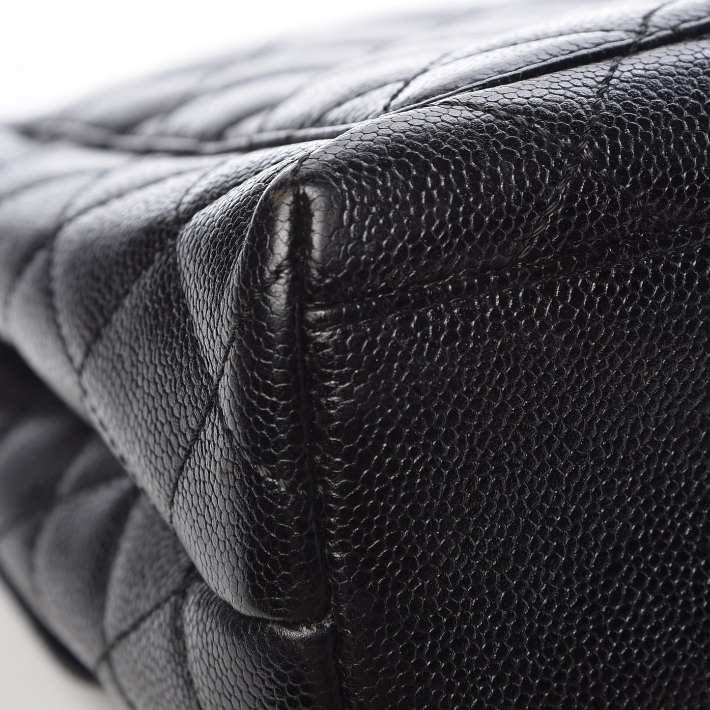 Caviar Quilted Jumbo Kelly Flap Black