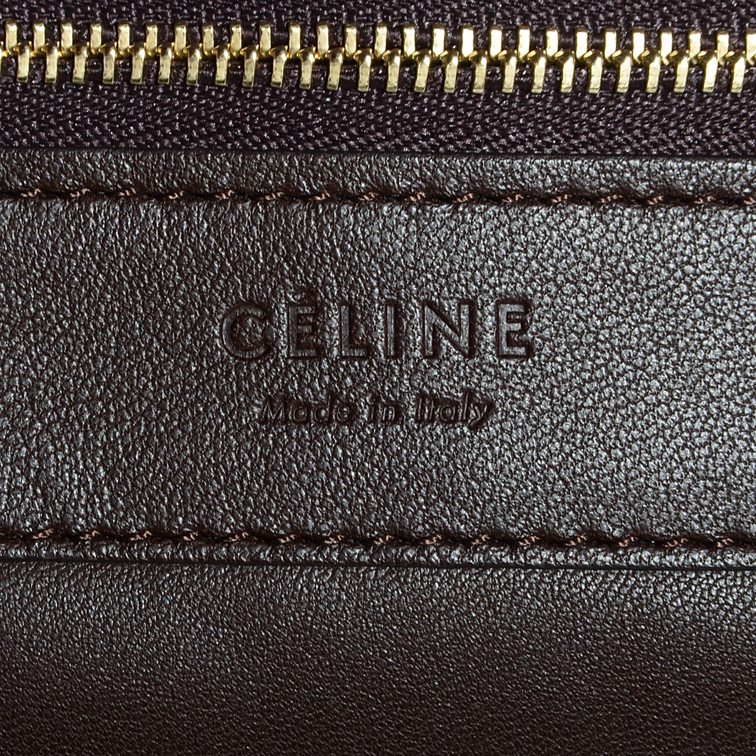 Celine Lambskin Horizontal Bi-Color Coeur Cabas Indigo Khaki 6 of 9