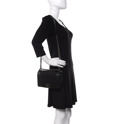 Chanel Lambskin Quilted Medium Boy Flap Black 2 of 11