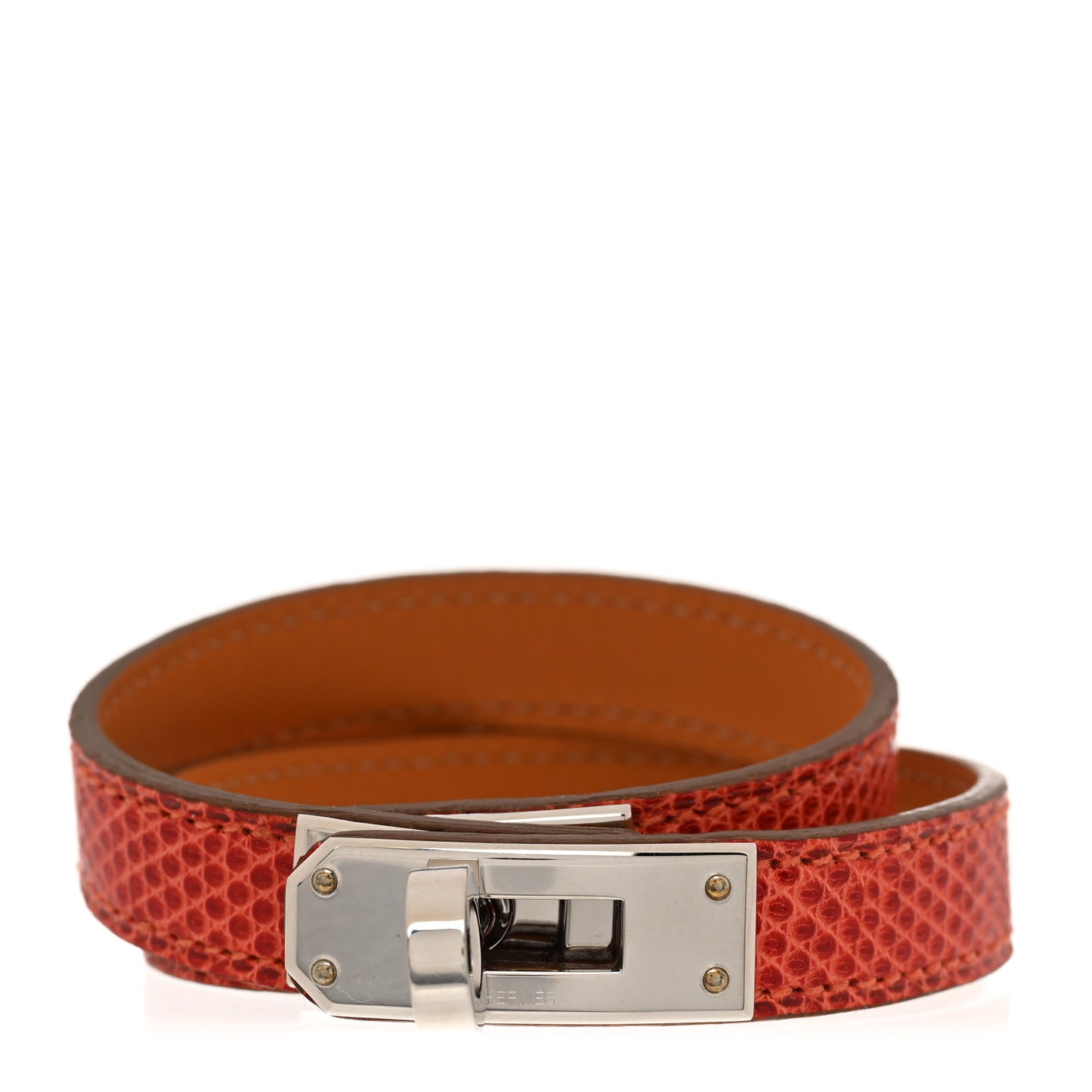 Lizard Kelly Double Tour Bracelet M Bougainvillea