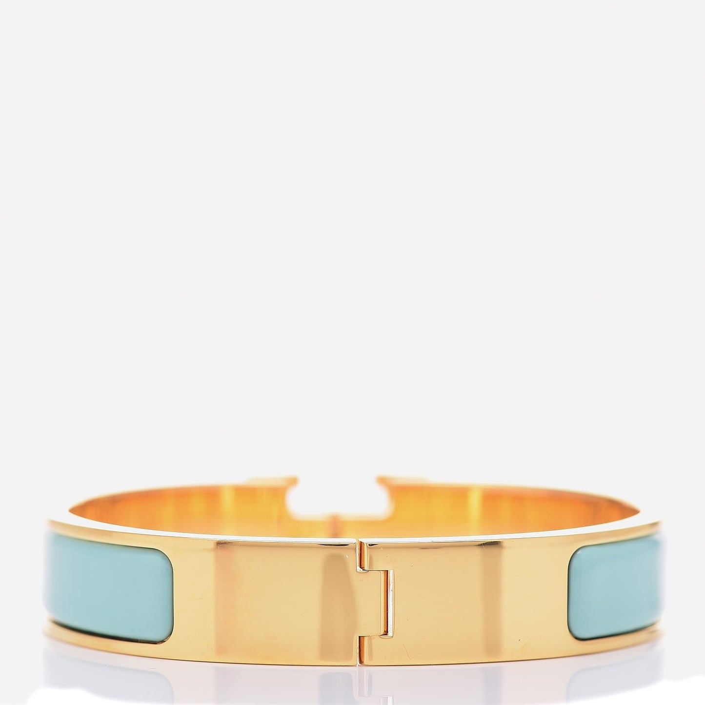 Enamel Narrow Clic Clac H Bracelet PM Lagon