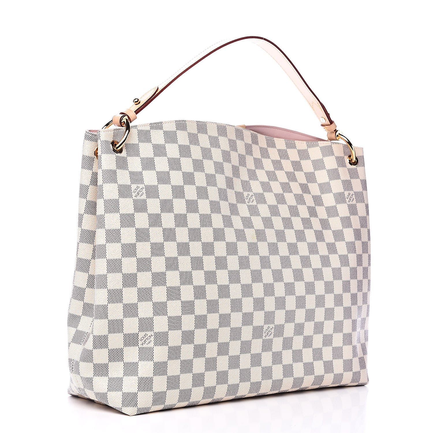 Louis Vuitton Damier Azur Graceful MM Rose Ballerine 3 of 13