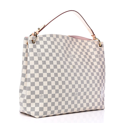 Louis Vuitton Damier Azur Graceful MM Rose Ballerine 3 of 13