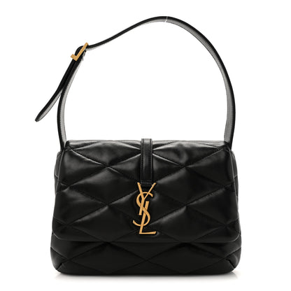 Saint Laurent Lambskin Quilted Le 57 Diamond Shoulder Bag Black 1 of 10