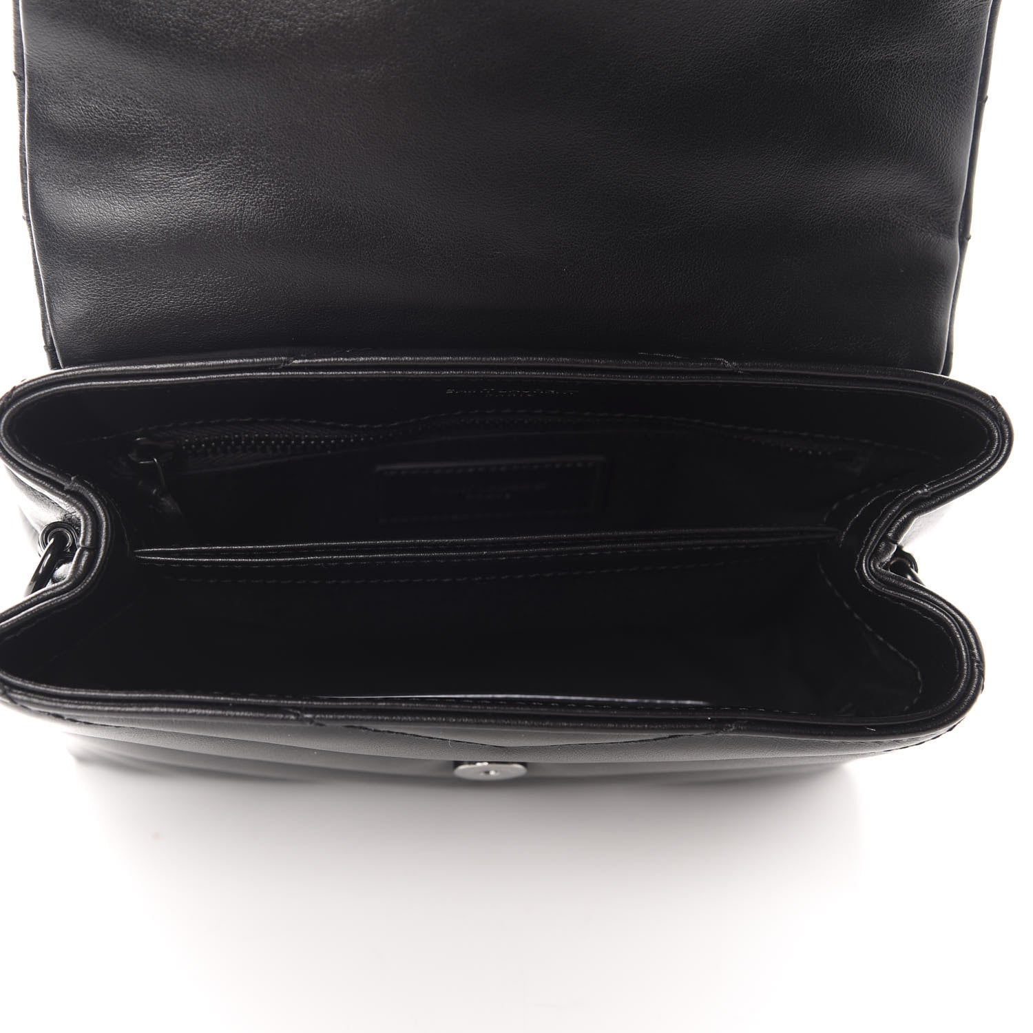 Saint Laurent Calfskin Y Quilted Monogram Toy Loulou Crossbody Bag Black 5 of 12