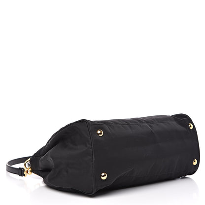 Prada Tessuto Nylon Saffiano Shopping Satchel Black 4 of 9