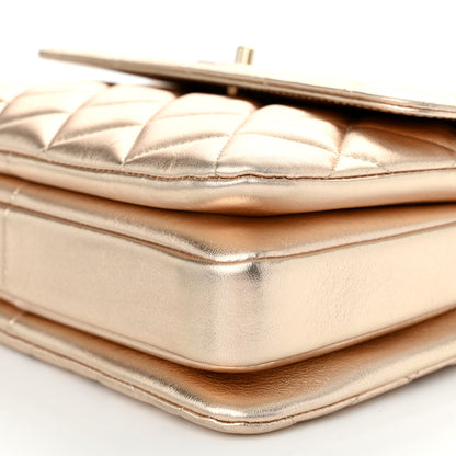 Chanel Metallic Lambskin Quilted Small Trendy CC Flap Dual Handle Bag Gold 10 of 12
