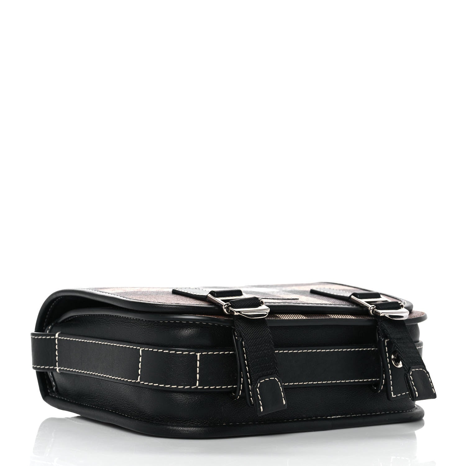 Burberry E-Canvas Giant Check Rider Crossbody Dark Cranberry 3 of 8