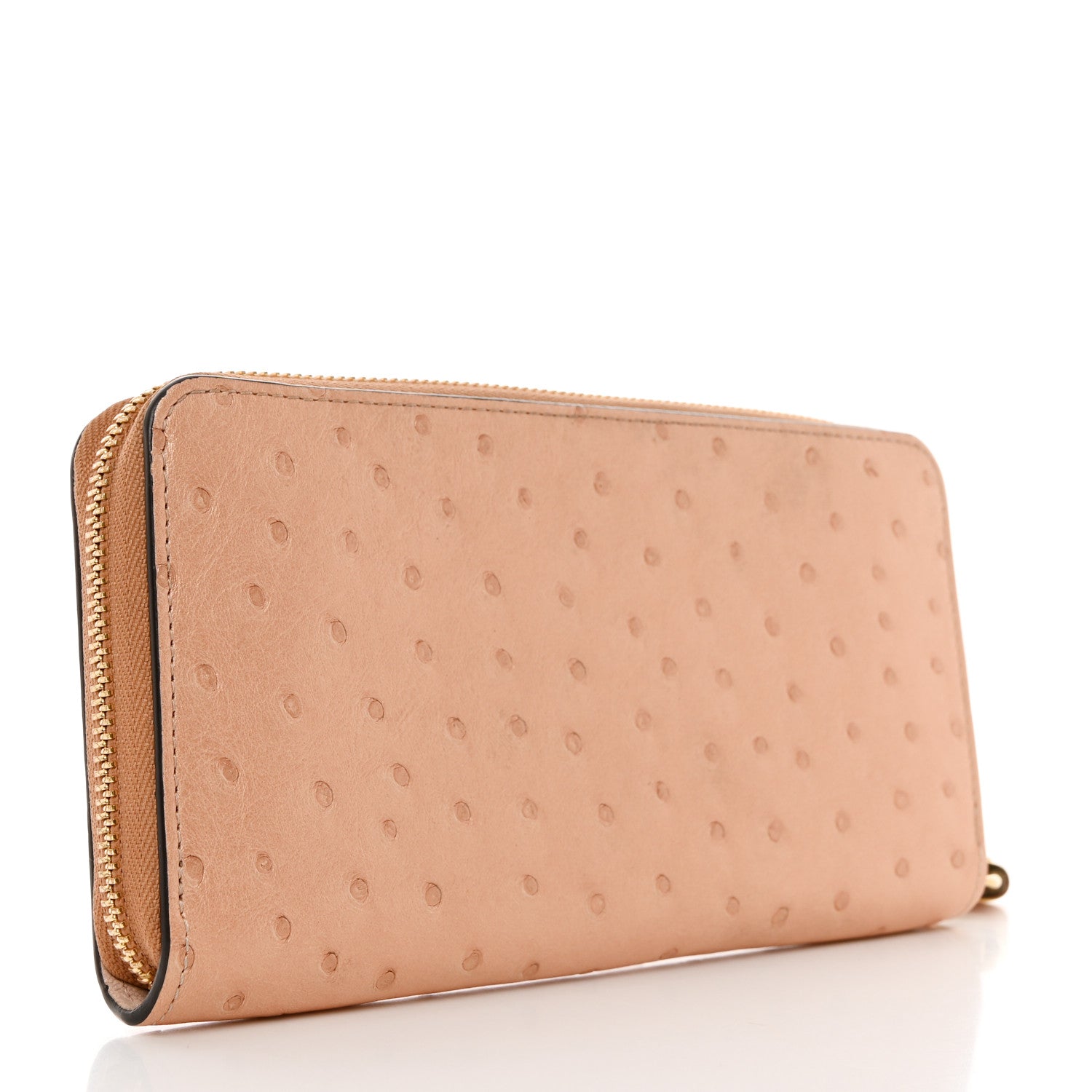 Louis Vuitton Ostrich Zippy Beige 3 of 8