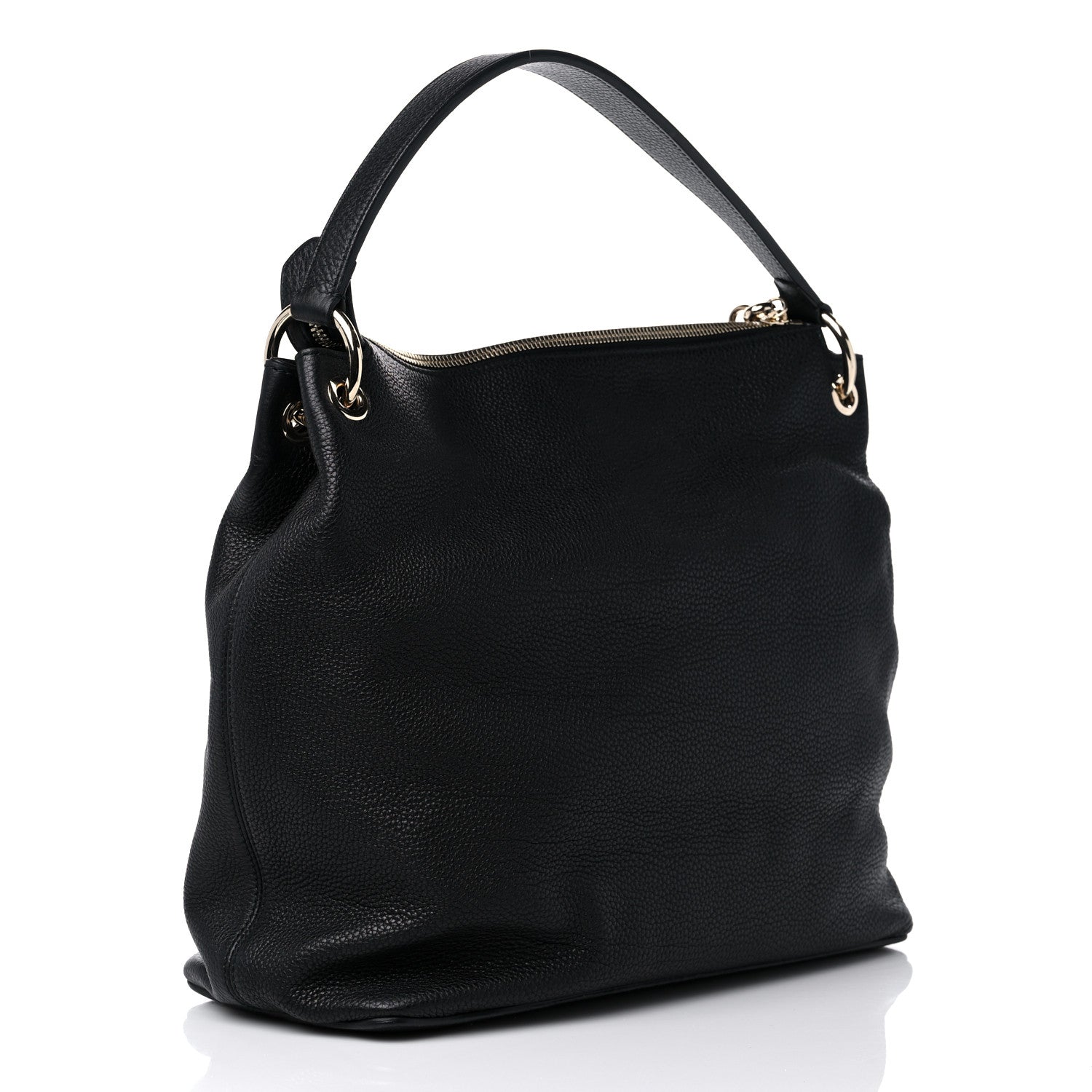 Gucci Pebbled Calfskin Large Soho Hobo Black 3 of 15