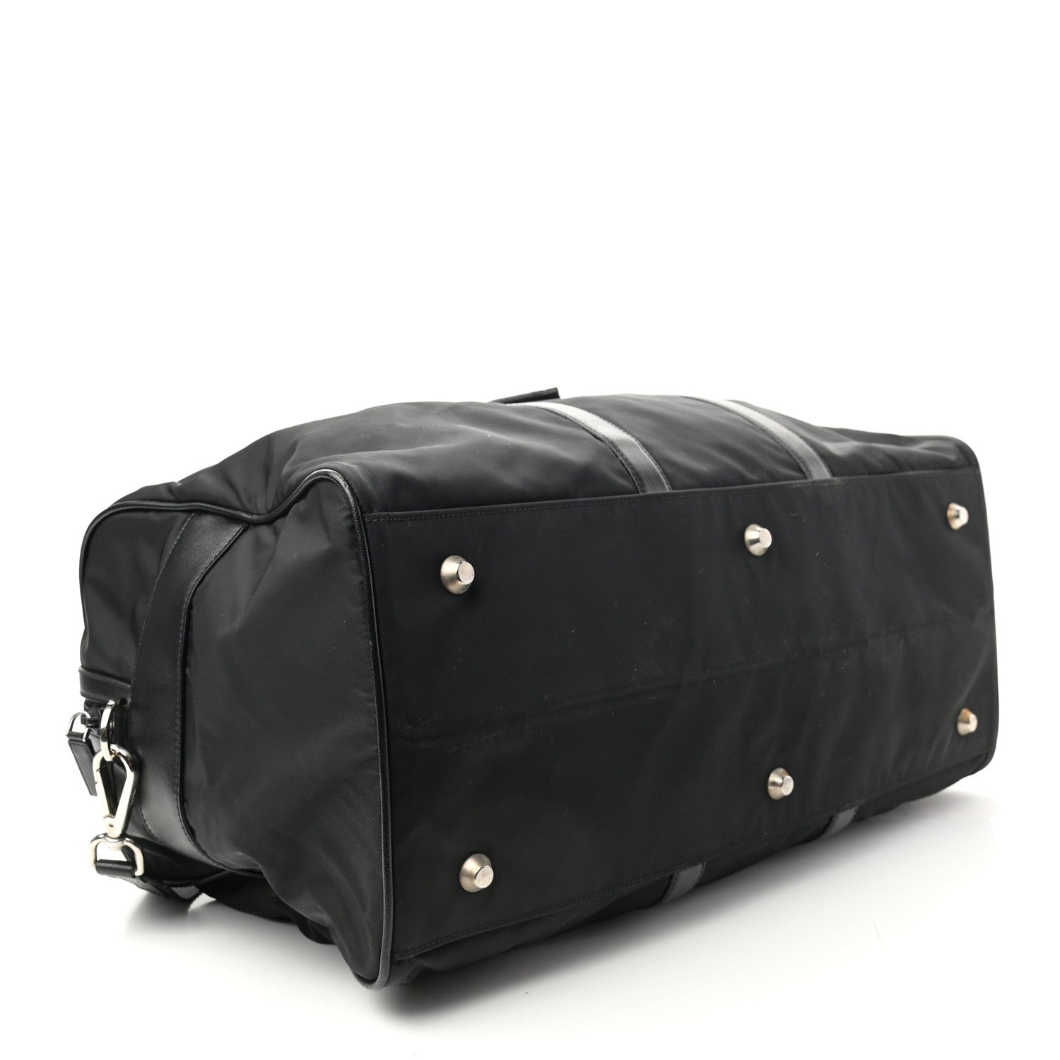 Prada Tessuto Nylon Saffiano Duffle Black 3 of 8